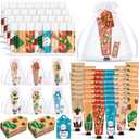 Loopeer 48 Sets/192 Pcs Christmas Hand Cream and Lip Balm Gift Set for Women Bulk Mini Hand Lotion Travel Size for Dry Skin Stocking Stuffers with Greeting Card Organza Bags for Coworker Employee
