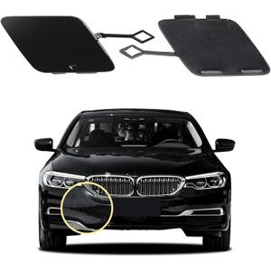 Car Front Bumper Tow Hook Cover Compatible with Luxury Edition BMW 5 2017 2018 2019 2020 G30 G31 518 520 525 530 535 540 Trailer Cover Cap 51117427448 Small Lid Towing Eye Cap