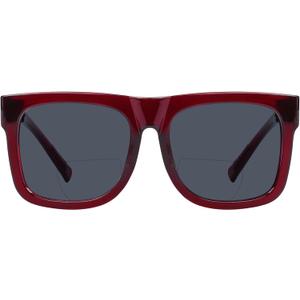 Eyekepper Oversize Bifocal Reading Sunglasses with Metalless Screwless Spring Hinges for Wide Face