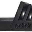 adidas Unisex-Adult Adilette Shower Slip On Slides 12, All Black