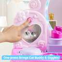 lalalark Toddler Vanity & Baby Vanity Mirror Toy, Interactive Pretend Vanity Set with 40+ Sounds and Music, Learn Musical Mirror Toy, Birthday Gift for 6 Months+ 1 2 3 Year Old Kids Girls