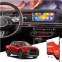 For 4PCS Integrated Glossy Tempered Glass 2025 2026 Hyundai Santa Cruz 12.3 Inch Dual Displays Touchscreen & AC Screen Protector - Santa Cruz (SE/SEL/SEL Activity/XRT/Limited) Accessories
