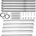 Grill Parts Replacement for Charbroil 5 Burner 463448021 463229521 463229021 463466522 463455021, G325-0002-W1 Heat Plate, G327-2100-W1 Stainless Steel Burner 463451022 463284022 Gas Grill, Igniter