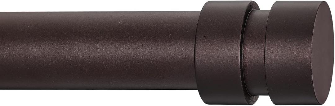 Briofox bronze Curtain Rods for Windows 72 To 144 Inch Heavy Duty Modern End Cap 1 Inch Curtain Rods Adjustable Decorative Drapery Rod for Home,Office,Apartment,Farmhouse
