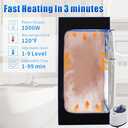 Sauna Box, Portable Sauna for Home, Personal Steam Sauna with Steamer, 99 Minute Smart Timer, 9 Level, Remote Control, Personal Steam Room for Spa, Indoor (Blue)