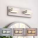 2-Light, 12.6-Inch Wall Lights Brushed Nickel Vanity Lights for Bathroom Light Fixtures Adjust 3 Colors Modern Bath Lighing Fixture Over Mirror