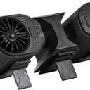 Portable Waist Fan Detachable Dual-Fan Combination Turbo Technology10000 mAh 5-Speed 13000RPM Clip On Belt Wearable Personal Neck Fan for Traveling Outdoor Jobsite Camping (BLACK)