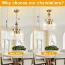 14.2" Modern Pendant Lights Kitchen Island, 3-Light Gold Pendant Light Fixtures with Clear Glass Shade, Industrial Hanging Pendant Lights Fixture for Kitchen Island, Dining Room, Bedroom, Entryway