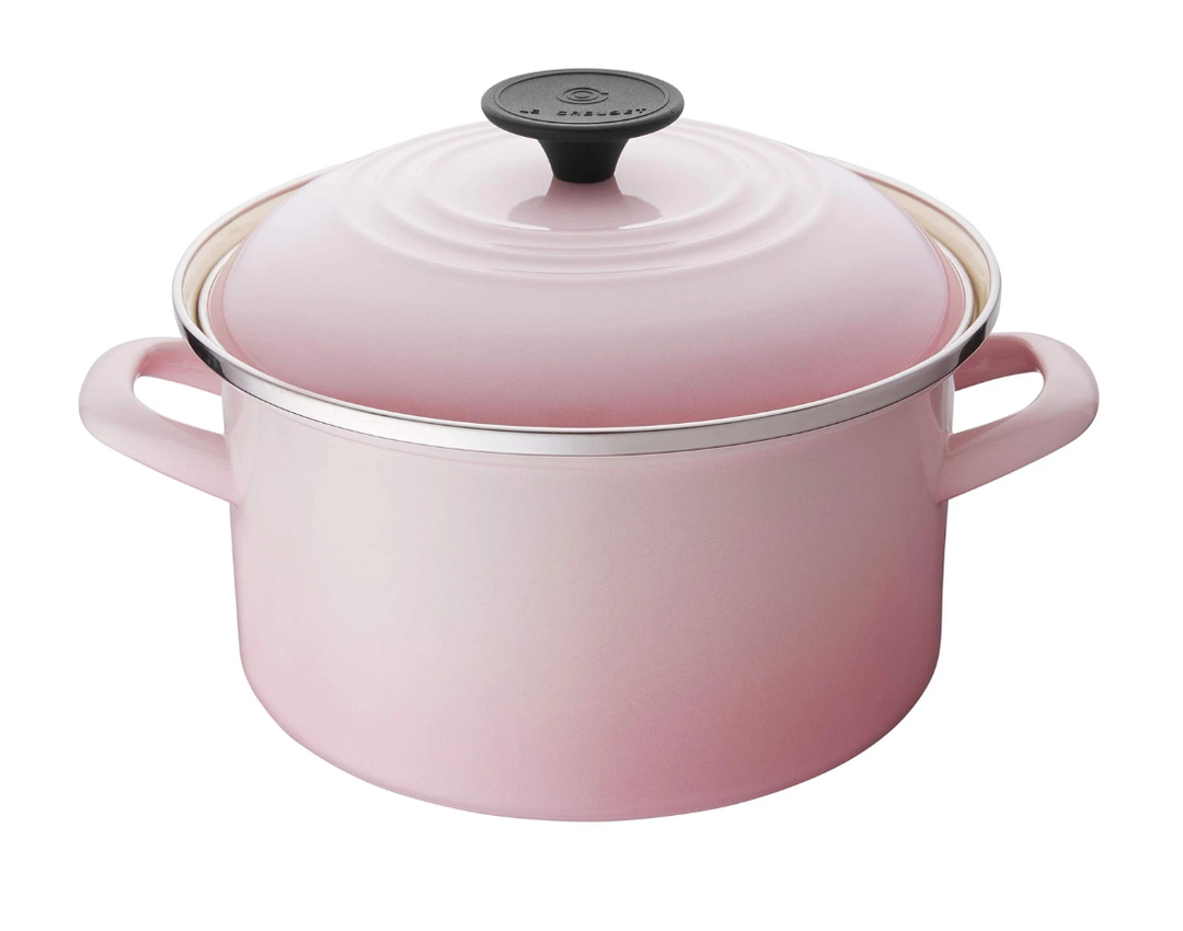 Le Creuset Enamel on Steel Traditional Petite Stockpot, 3.8qt., Satin Pink