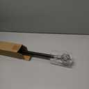 EXCLUSIVE HOME Torch 1" Curtain Rod and Coordinating Finial Set, Matte Bronze, Adjustable 66"-120"