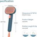 Aumuca Skin Friendly Self-Cleaning Slicker Brush for Dogs & Cats, Gentle Pet Grooming Tool for Shedding & Deshedding, Efficient Hair Remover for Long & Short Haired Pets