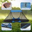 2 Pcs Pop up Mosquito Tent 1 Person Foldable Camping Tent with Ground Pin Portable Waterproof Bug Net for Bed Cot Outdoor Hiking Summer Camping, 86.61 x 41.34 x 35.43"