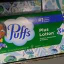 Puffs Plus Lotion Facial Tissues, 8 Family Boxes, 124 Facial Tissues per Box, Allergies and Colds
