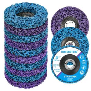 10 Pack Strip Discs Stripping Wheel 4.5 inch for Angle Grinder Clean and Remove Paint Coating Rust Welds Oxidation (4-1/2" x 7/8")