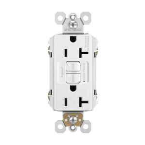 Legrand radiant 2097TRWCCD12 20 Amp GFCI Self Test Tamper Resistant Decorator Duplex Outlet, White (1 Count)
