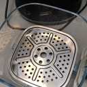 COOK WITH COLOR Colorful 1200W 4Qt Air Fryer: Glass Basket, Dishwasher Safe, 60min Timer, 6 Presets, Temp Control 175F-400F, 4 QT, Dark Sage (Medium)