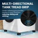 Anti Vibration Pads for Washing Machine with Tank Tread Grip | 4 Pack + Level | Fits Most Round Feet up to 1.75 | Stops Washer Dryer from Moving | Rubber Antivibration Stabilizer for Leveling Washer