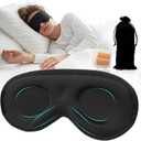 3D Sleep Mask for Kids & Teens (8-18 Years), Side Sleepers, Zero Pressure & Blackout Eye Cover - Soft Breathable, Adjustable for Travel, Night Use & Deep Sleep