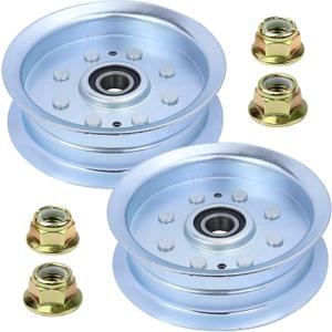GELASKA 2 Pack 756-05034A Idler Pulley Replaces GY20629 Idler Pulley John Deere AUC17621 GY22082 GY20110 for John Deere D140 D130 D110 D160 D170 L110 L120 L130 LA105 LA115 LA145 E140 Z225 Decks