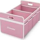 K KNODEL Car Trunk Organizer, Foldable Organizer for Car, Automotive Consoles & Organizers, Storage with Reinforced Handles (Small, Pink)