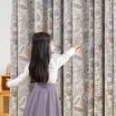 jinchan Nursery Curtains 95% Blackout Purple Floral Curtains for Girls Room, 63 Inch Length Farmhouse Drapes for Bedroom Living Room Darkening Window Treatment Grommet Top Set of 2 Panels