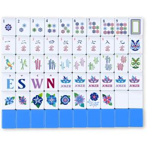 Arrowbash 160 Pcs American Mahjong Set 1.2 Inch 160 Tiles, Blue