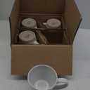 famiware Coffee Mugs for 4, 12 oz Mug Set, Dringking Cup with Handle for Coffee, Tea, Cocoa, Milk, Saturn serise, White