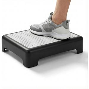 GWNF3.35'' Short Step Stool 600lb Capacity Ultra-Sturdy Structure & Lightweight Step Stools for Seniors, Kids & Adults | Non-Slip Wide Platform | Mobility Step Stool for Indoor & Outdoor Black-Grey (Small)