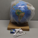 Interactive World Globe for Adults - Large 13 Inch Globe with Stand - Earth Globe with Illuminated Constellations Light Up at Night - Geographic Map for Kids - Educational Learning Gift - Compass to navigate it!