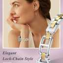 Wearlizer Compatible with Apple Watch Band 41/40/38/44/45/46/49/42mm Women, Dressy Stainless Steel Metal Jewelry Designer Gold Silver Chain Strap for iWatch Series 11 10 9 8 7 6 5 4 3 SE/Ultra 3 2 1
