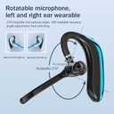 Trucker Bluetooth Headset Wireless Bluetooth Earpiece with Microphone ENC Long Battery Life Waterproof Earpiece Hands Free Headset Cell Phone Ear Pieces for Office Business Driving Work HD Phone Calls