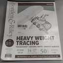 Borden & Riley 14" x 17" #51H Monroe Triple T Parchment Tracing/Heavy Paper Pad, 38 lb., 50 White Sheets, 1 Pad Each