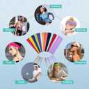 Headbands for Women Non Slip Elastic Sweat Hairbands Soft Fabric Hair Bands Workout Yoga Running Sport Thin Hair Wrap Hair Accessories 8 Pack White One Size