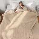 Electric Blanket King, Extra Large Oversized Heated Blanket King Size with Dual Control of 5 Heating Levels & 10 Hours Auto Off, Electric Heated Blanket for Bedding, 100"X90", Milk Coffee