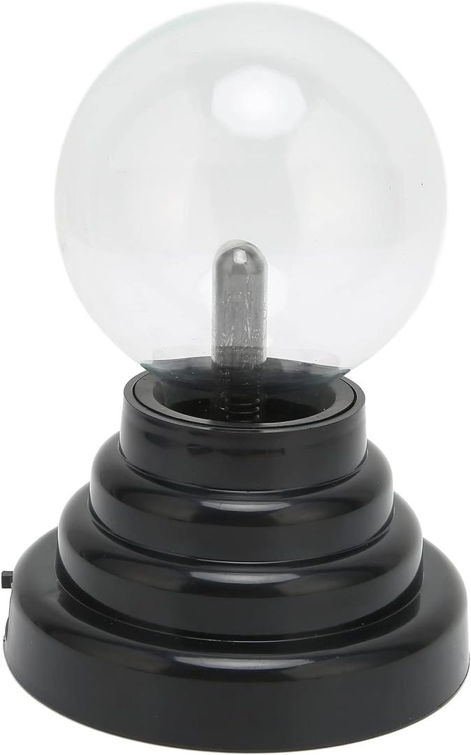 Plasma Ball with Light USB and AAA Touch Sensitive Red Static Electricity Ball for Party Prop Bedroom Home Decoration Ideal Holiday Birthday Gifts for Adults Kids (3-Inch Battery and USB)