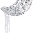 Juvale Pull String Moon Pinata for Twinkle Twinkle Little Star Birthday, Baby Shower Party Decorations (Silver Foil, 17x11x3 in) - Moon Pull String Pinata