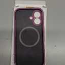 Miracase Compatible with iPhone 16 Case, [Soft Anti-Scratch Microfiber Lining], Compatible with MagSafe, Liquid Silicone Case Shockproof Drop Protection Phone Case for 16,Blackcurrant