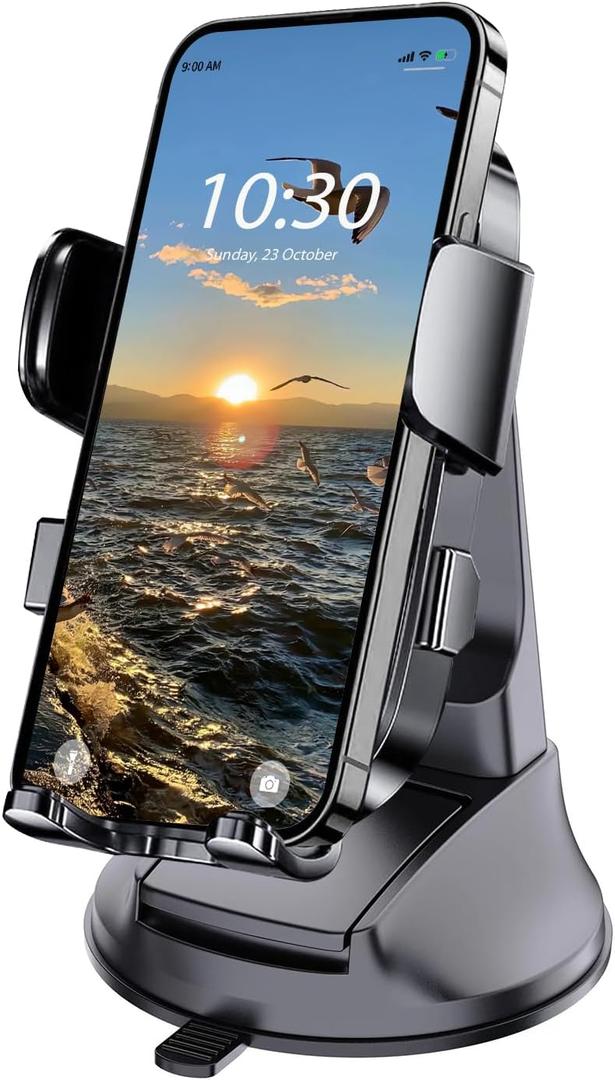 Boat Phone Holder, Suction Cup Boat Cell Phone Mount Marine Dashboard Universal Desk Waterproof Heavy Duty Holder for Boating Kayak Sailing Marine Marina for iPhone Samsung Google All Smartphones