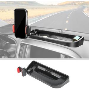 JWWY Phone Holder with Storage Cell Phone Dash Multi-Mount Compatible with 2014-2024+Chevy Colorado,2014-2022 GMC Canyon Interior Accessories Black
