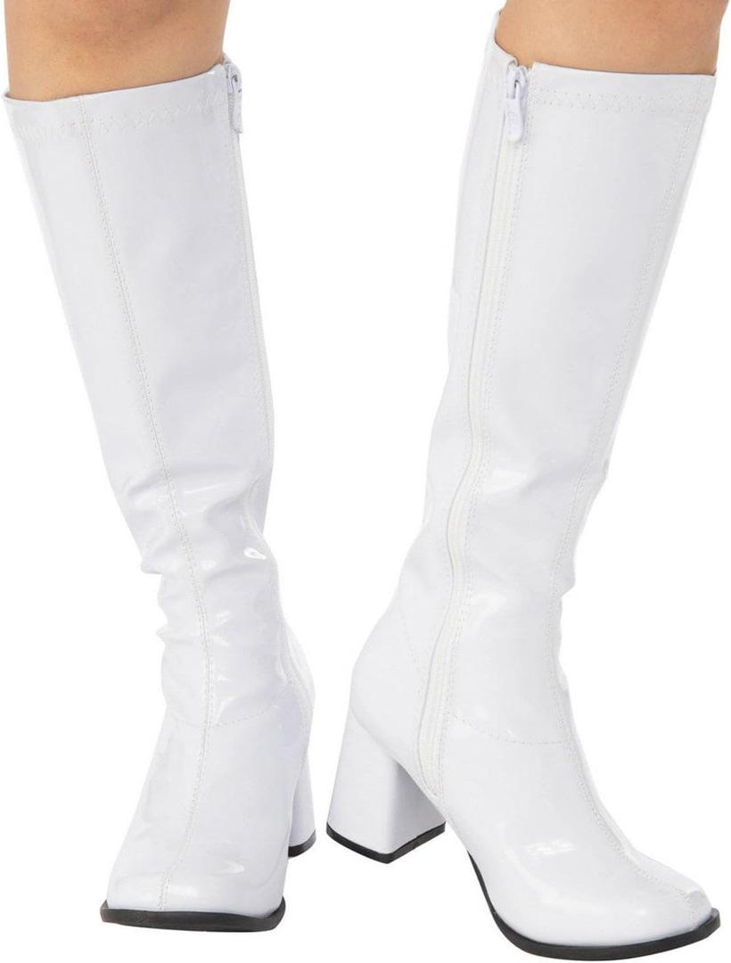 Rubies Women's Costume GoGo Boots, White, 9
