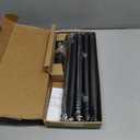 1 Diameter Curtain Rods Itself is 30 to 144 inch 1 Pack Fit 30-142 inch, 66 to 120 inch Window with Heavy Duty Adjustable Rod Matte Black Splicing Metal Extra Long Curtain Rod for Windows