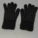 Vgogfly Winter Knit Gloves Warm Full Fingers Men Women with Upgraded Touch Screen - Anti-Slip Glove Fleece Lined (Large, Black)