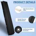 ORLANG 59" Dock Bumpers,PVC Dock Fenders with Stainless Steel Screws,Boat Dock Guards,Dock Post Bumper for Docking Edges, Piling, Vertical Poles, Horizontal Decks or Piers(Black/3Pack)