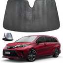 Windshield Sun Shade for 2021-2024 Toyota Sienna L LE SE XLE Limited Van Minivan - 5-Layer Bubble Foldable Front Window Shade Sun Visor Accessories - Blocks Heat & UV Rays