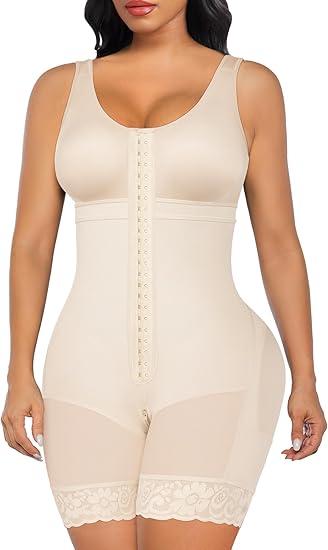 SHAPERX Women's Fajas Colombianas Tummy Control Shapewear Postpartum Full Body Shaper Butt Lifter Bodysuit