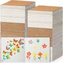 100 Pcs Mini Pocket Notebooks Bulk, 4 x 4 Inch Small Notepads with Blank and Lined Pages, Thick Paper Compact Journals for Office Notes, Meetings, Travel and Daily Writing(Blank Style)