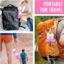 Nefeeko Collapsible Water Bottle, BPA Free 26oz Foldable Water Bottle for Travel Sports, Leak-Proof Spill-Proof Portable Water Bottles with Carabiner, Lightweight