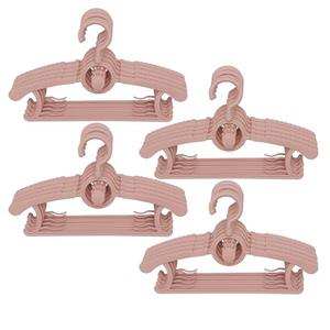 LIYUXIDONG Baby Hangers for Closet, 360° Swivel Hook Kids Hanger, Non-Slip Baby Clothes Hangers, 50pcs Nude Pink Adjustable Toddler Hanger for Girl Boy Infant Kid Hangers, Space Saving