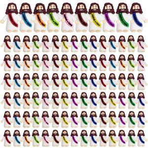 100 PCS Mini Jesus Figures Toys in Bulk to Hide and Seek Religious for Kids Girls Boys Sunday School Easter Basket Stuffers Fillers Eggs Gifts Party Favors