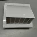 4'' Inch Exhaust Hood Vent with Rain Cover and Flap, White, Indoor and Outdoor Air Vent Cover, HVAC Exhaust Vent Duct Cover, 6'' x 6'' Inch Exhaust Cap (4'' Inch, White)